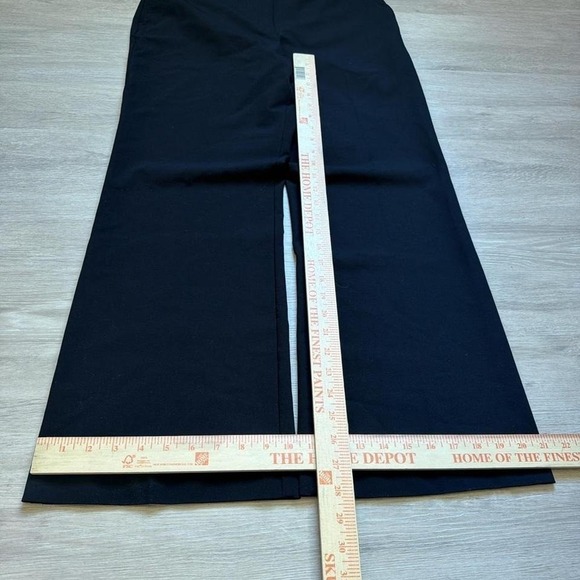 30x28 Black Wide Leg Flared Grunge Dress Pants Y2K Baggy Vintage - Picture 2 of 6